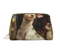 Farm Animals Printed Cosmetic Bags for Women Mom, Large PVC Leather Travel Makeup Bag Cute Gifts Toiletry Bag with Zipper