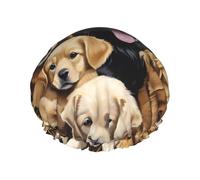 Farm Animals Printed Double Layer Lined Shower Cap,Shower Caps For Women Reusable