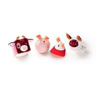 Farm Animals Set Of 4 Shapes Rattles Toy - Lilliputiens