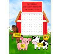 Farm Animals Word Search Puzzle Book for Kids Ages 4 to 8, 63 pages 8.5 x 11" Fun and Educational Activity Book with 50 Easy Puzzles for Early Learners