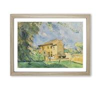 Farm At The Jas De Bouffan By Paul Cezanne Classic Painting Framed Print | A3 Oak Framed Wall Art | Ready to Hang | Classic Historical Picture | Living Room Bedroom Lounge Office