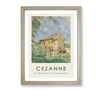 Farm At The Jas De Bouffan By Paul Cezanne Exhibition Museum Painting Framed Print | A4 Oak Framed Wall Art | Ready to Hang | Modern Historical Picture | Living Room Bedroom Lounge Office