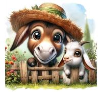 Farm Baby Goats Jigsaw Puzzle for Adults - Wooden Puzzles - Farm Animal Cute Goat Puzzle Home Decor Kids Party Entertainment Toys Fun Family Games Gifts 1000 Piece