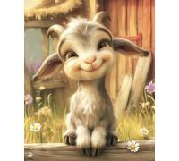 Farm Baby Goats Jigsaw Puzzle for Adults - Wooden Puzzles - Farm Animal Cute Goat Puzzle Home Decor Kids Party Entertainment Toys Fun Family Games Gifts 1000 Piece