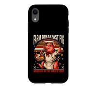 Farm Breakfast Pig Morning Is The Main Event Retro Case for iPhone XR