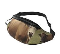 Farm Brown Cow Printed Personalized Waist Bag, Lightweight and Versatile Crossbody Bag for Everyday and Outdoor Adventures