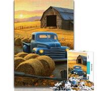 Farm Car Jigsaw Puzzles for Teenagers 1000 Pieces,Learning Educational Toy for Is Ideal As A Gift for The Whole Family (38x26cm)