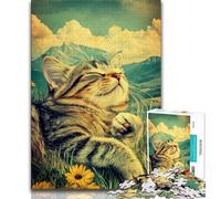 Farm Cat 1000 Piece Jigsaw Puzzles for Teenagers,Challenging Game Gifts for Is Ideal As A Gift for The Whole Family (38x26cm)