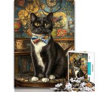 Farm Cat Jigsaws Puzzles 1000 Pieces for Adults Gifts,Challenging Family Activity Games DIY Toy for Home Wall Decor Gifts 38x26cm