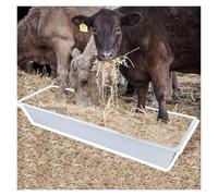 Farm Cattle Feeder Trough, Thickened Plastic Cow Goats Feeding Water Troughs Hold 14 22 Gal, Outside Interior Livestock Trough Feed for Horse Stables/Sheep Pens(L 100cm (3.3ft))