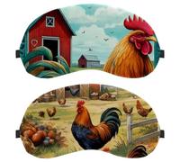 Farm Chicken 2-Pack Light-Blocking Soft Breathable Eye Patch Sleeping Masks