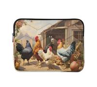 Farm Chicken House Laptop Sleeve Bag for 13-13.3Inch, Waterproof Shockproof Laptop Quilting Case, Slim Lightweight Design for Work-M