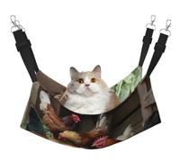 Farm Chickens Cat Hammock for Cage Hanging Soft Pet Hammock Bed with Adjustable Straps and Metal Hooks Reversible Double Sided Hanging Bed Soft Sleeping Hammock for Cats