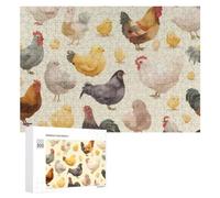 Farm Chickens Chicks Puzzle Wood Jigsaw Puzzles 300 PCS