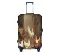 Farm Chickens Trolley Case Protective Cover, Elastic Travel Luggage Cover, Suitcase Protective Cover For 18-32 Inch Bags | Washable Baggage Covers | Travel Suitcase Protector