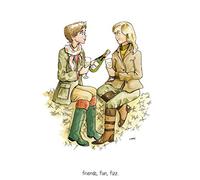 Farm Cottage Brands Friends, Fun, Fizz LADIES A5 Game Day Shotgun Shooting Greeting Card with envelope - blank inside for your own message - thank you, invitation