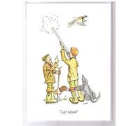 Farm Cottage Brands Just Behind ! A5 game day Shooting Greeting Card with envelope - blank inside for your own message Look for the wrapping paper and tags to go with this