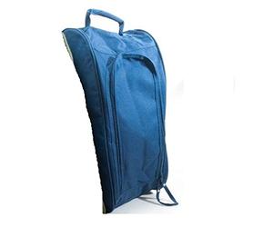 Farm Cottage Brands Wellington Boot Carrier/Bag, Full Length Zip, Side Pocket, mesh Breather to Help Drying and Stop Mould and Mildew, Folds Flat 20" high, 13" deep, 9" Wide (Blue)