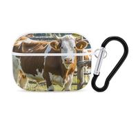 Farm Cow Pictures AirPod Pro Case, Anti Scratch Hard PC Cover with Keychain, AirPod Pro 2nd/1st Case Accessories for Women Men, White-Style