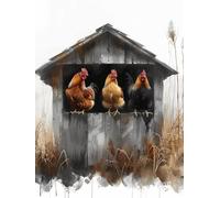 Farm Diamond Art Kits Adults, 5D Diamond Painting Animal Pattern Design, DIY Full Square Drill Dimond Painting, Crystal Art Kits for Adults Beginner for Home Wall Decor, Gifts 20x30cm -yxy2506V2