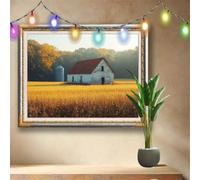 Farm Diamond Art Kits for Adults,5D Full Drill DIY Diamond Painting House,Rhinestone Embroidery Arts Crafts,Cross Stitch Diamond Art for Home Wall Decor,Painting by Numbers Kit (120x90cm) 58F-3138