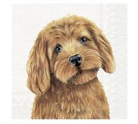 Farm Dog Cream IHR Paper Table Napkins 33 cm Square 3 ply Lunch Napkins