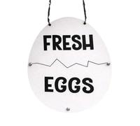 Farm Eggs Sign, High-Visibility Design, 30x25x0.5cm, Farms Frésh Chicken Eggs Station, Egg Inventory Board, Versatile Placement, For Outdoor Fence Coop Shed