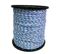 Farm Electric Fence Wire, High-Conductivity 400m Rope with 6 Strand Polywire, Weatherproof & Durable for Agricultural, Electric Fence Rope for Farms Livestock Cattle Sheep Horse Crop Use