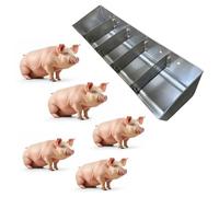 Farm Feeding Troughs/Livestock Food Trough with Divider, 1m/ 5bit - 2m/ 10bit Large Capacity Pig Feeders And Waterers for Outside/Shepherds/Pigsty, Easy To Clean(1m/3.3ft 5bit)
