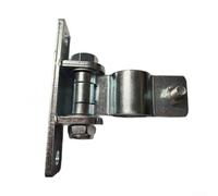 Farm Fence Hinge Set, Heavy Duty Carbon Steel Rust Resistant Black Silver 35mm Gate Hinge for Garden Field Gate Post Mounting Hardware Bracket Pair(35mm Sliver)