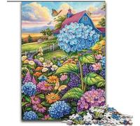 Farm Flower Sea 1000 Piece Jigsaw Puzzles for Adults, Stress Reliever Staycation Kill Time Enhance Love between Couples (26x38cm)