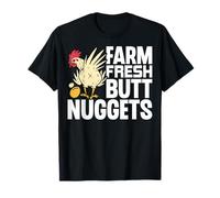 Farm Fresh Butt Nuggets - Funny Chicken Nugget Lover T-Shirt
