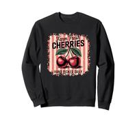 Farm Fresh Cherries Hand Picked Daily Nostalgic Design Sweatshirt