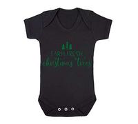 Farm Fresh Christmas Trees Sign Baby Grow Vest, 3-6 Months, Black