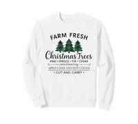 Farm Fresh Christmas Trees Vintage Plaid Tree Rustic Holiday Sweatshirt