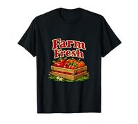Farm Fresh Country Farm Pun Apple Pumpkin Carrot Crate T-Shirt