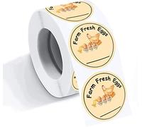 Farm Fresh Egg Labels for Canning Jars - 2 inch Packaging Stickers for Farmer's Market, Chicken and Quail Carton Labels - 300 Pieces