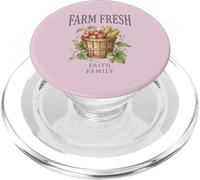Farm Fresh Faith Family Rustic Farmhouse Art PopSockets PopGrip for MagSafe