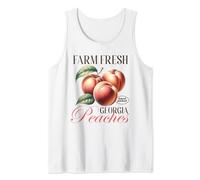 Farm Fresh Hand Picked Georgia Peaches Vintage Fruit Tank Top