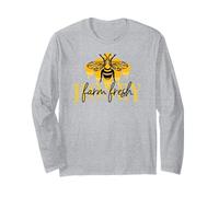 Farm Fresh Honey - Sweet Bee Honeycomb Long Sleeve T-Shirt