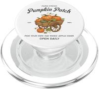 Farm Fresh Pumpkin Patch Wagon Autumn Harvest Hayrides Fall PopSockets PopGrip for MagSafe