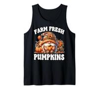Farm Fresh Pumpkins and Autumn Gnome for Teacher Fall Season Tank Top