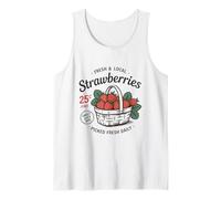 Farm Fresh Strawberries Vintage Strawberry Farmer's Market Tank Top