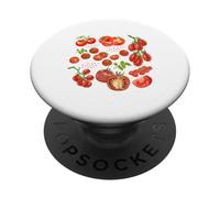 Farm Fresh Tomato Fruit Garden Cottagecore Vegan Aesthetic PopSockets Adhesive PopGrip