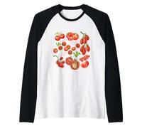Farm Fresh Tomato Fruit Garden Cottagecore Vegan Aesthetic Raglan Baseball Tee