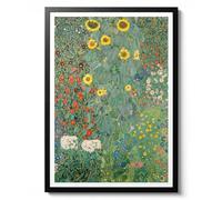 Farm Garden with Sunflowers by Gustav Klimt, 1907 Impressionist Landscape Print, Countryside Flower Meadow Wall Art Poster, Home Decor Gift, Archival Matte, 50x70cm (Print Only) - 50x70cm