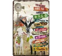 Farm Goat Metal Sign You Always Have The Choice Rustic Decor Vintage Tin Sign Home Kitchen Bar Cafe Farm Club Cave Wall Decor Goat Tin Sign 12x16 inhces
