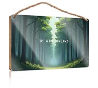 Farm Hanging Door Sign Chasing Dreams Through The Enchanted Forest Wooded Sign Welcome Sign Home Décor Store Home Decor(23X35CM)