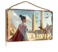 Farm Hanging Door Sign Egyptian Dreams: A Journey Through Time Wooded Sign Welcome Sign Home Décor Store Home Decor(20X30CM)