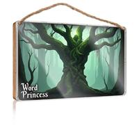 Farm Hanging Door Sign Enchanted Forest: The Tale Of Word Princess Wooded Sign Welcome Sign Home Décor Store Home Decor(15X28CM)